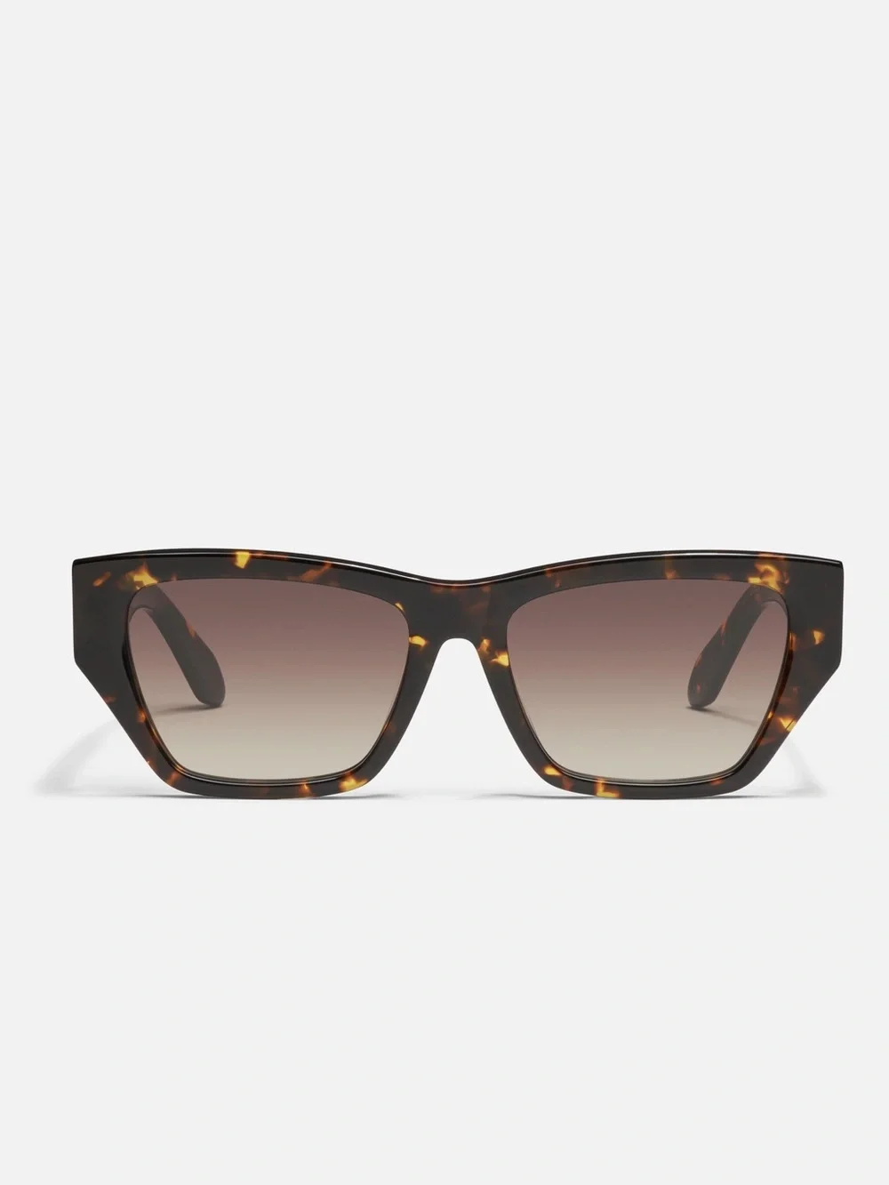 Quay Australia Tortoiseshell Square Sunglasses with Brown Gradient Lenses